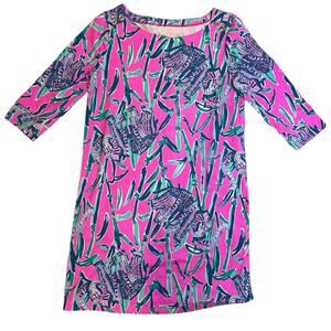 Lilly Pulitzer Girls 10 Sophie Dress Mandevilla Pink Extra Lucky Cotton